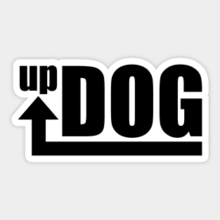 Up Dog (Black Text Logo) Sticker